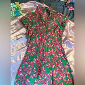 Lilly Pulitzer Carolyn dress Womens medium All A Flutter print